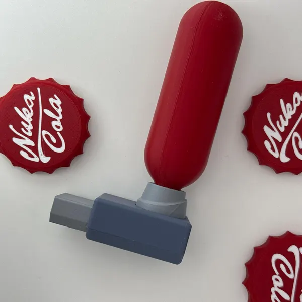 Jet inhaler prop replica with metallic finish